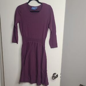 Simply Vera Vera Wang Plum 3/4 Sleeve Dress